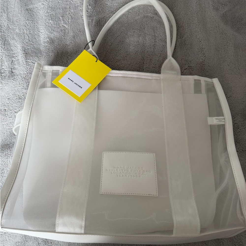 Marc Jacobs White Clear 'The Tote Bag' with White Trim - Picture 2 of 8